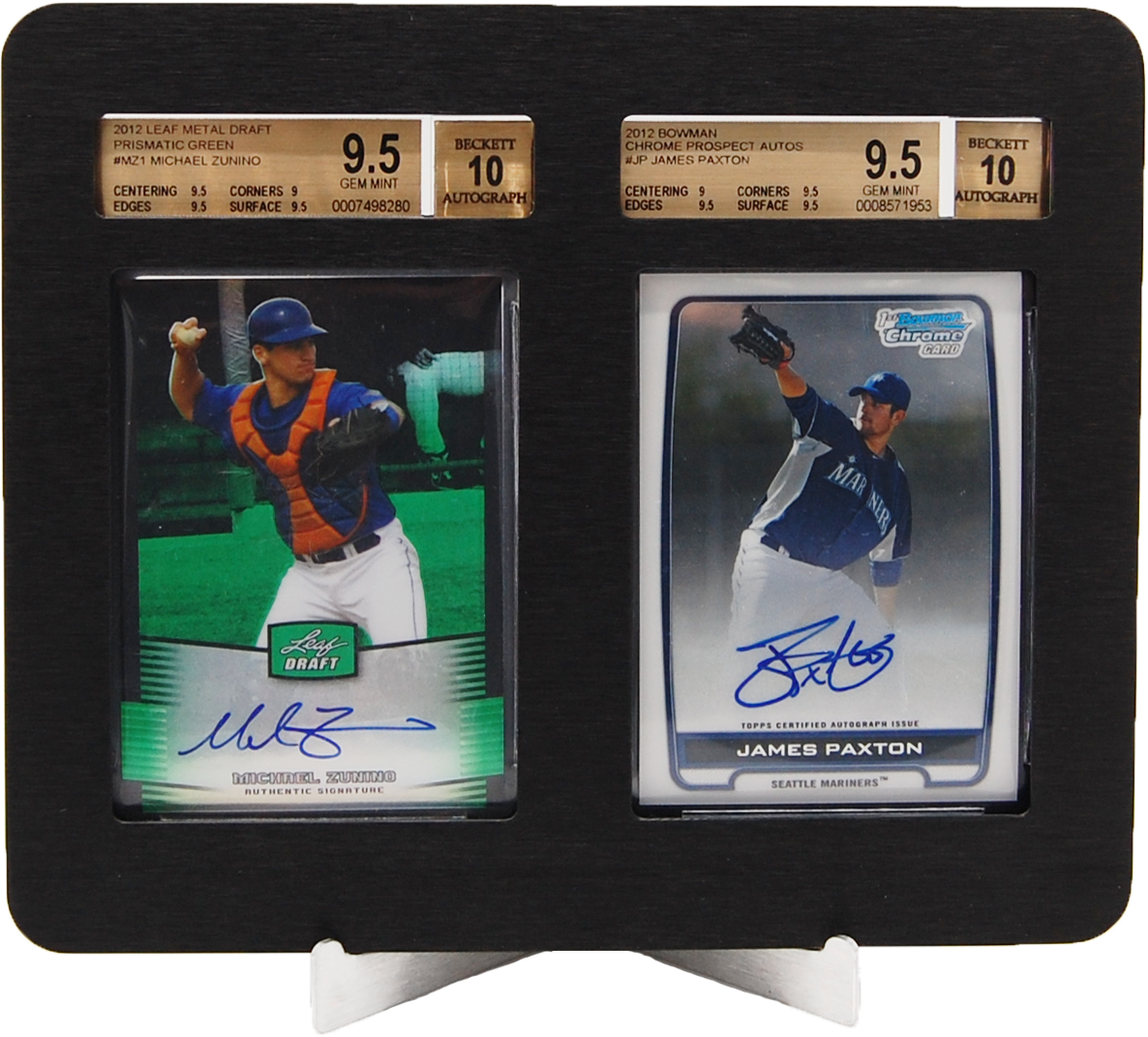 bgs card grade Aluminum 2 Card Frame (accepts BGS slabs w/ 2 foil grade labels) – Enjoy Your Cards