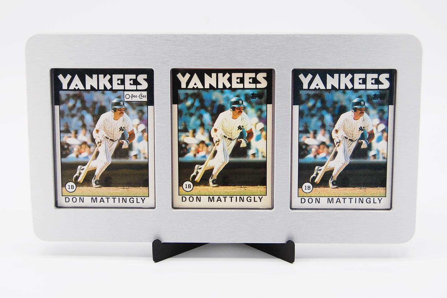 Aluminum 3 Card Frame (accepts Magnetic / One Touch 35 pt. card holders)