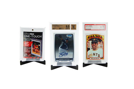 High Back Aluminum Easel Style Card Stands for BGS Slabs