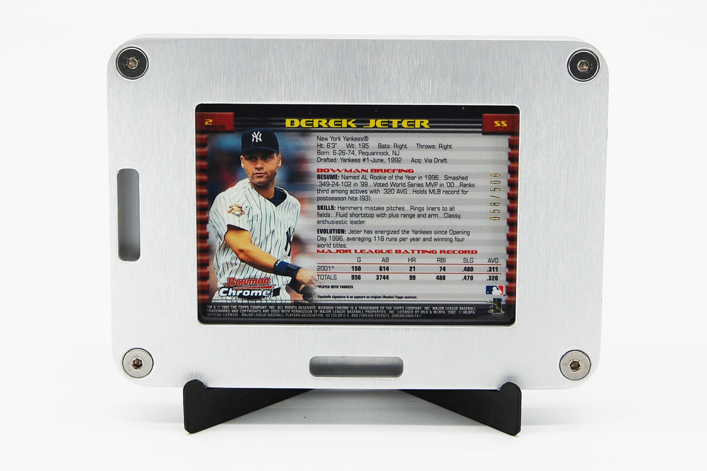 Aluminum Single Card Frame (accepts Pro-Mold 35 pt. or 55 pt. magnetic card holder)