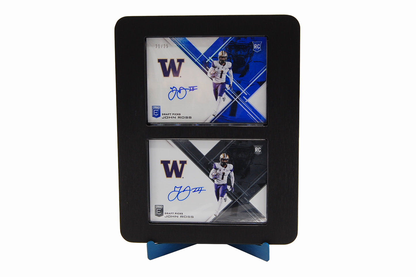 Aluminum 2 Card Frame (accepts Pro-Mold 35 pt. or 55 pt. magnetic card holders)