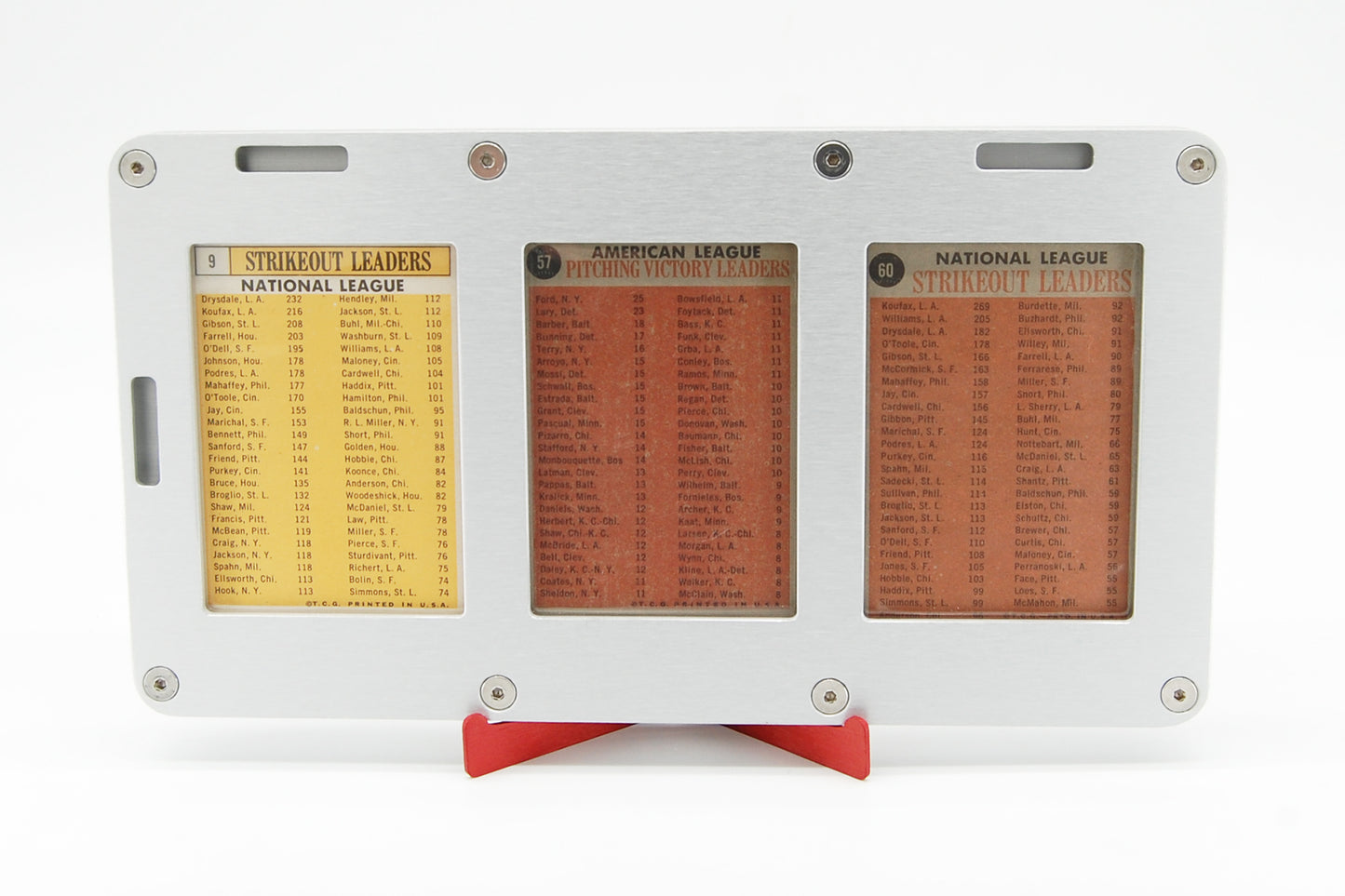 Aluminum 3 Card Frame (accepts Pro-Mold 35 pt. or 55 pt. magnetic card holders)