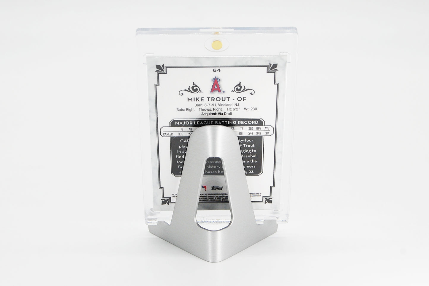 Aluminum Easel Style Card Stands for Most Magnetic Card Holders (up to 55 pts.)